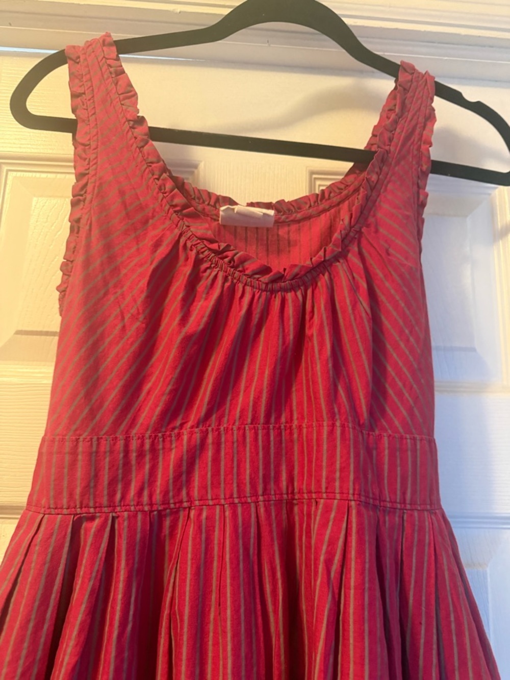 Converse One Star Ombre Sundress Size S Pink Stripe Tie Back Cotton Summer Dress - Picture 8 of 12